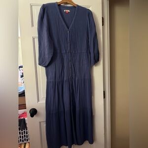 Marine Layer Elbow Sleeve Gauze Dress